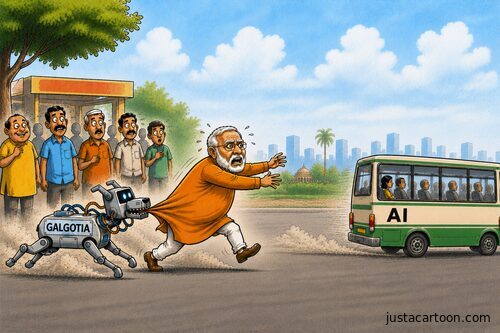 Modi Misses Ai Bus