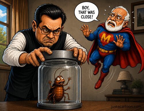 Cockroach Scares Modi